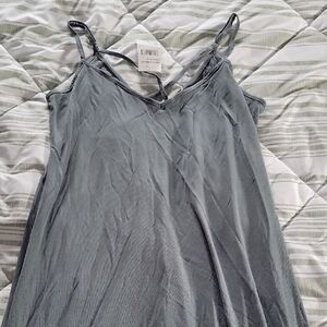 Lush Gray Spaghetti Strap Maxi Dress